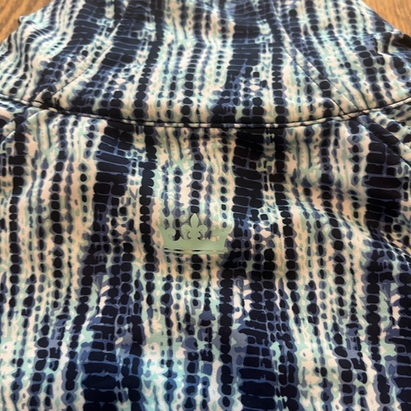 Peter Millar Women’s Blue Print Full Zip Sunblock SPF 50 Golf Swim Jacket M - Picture 10 of 13